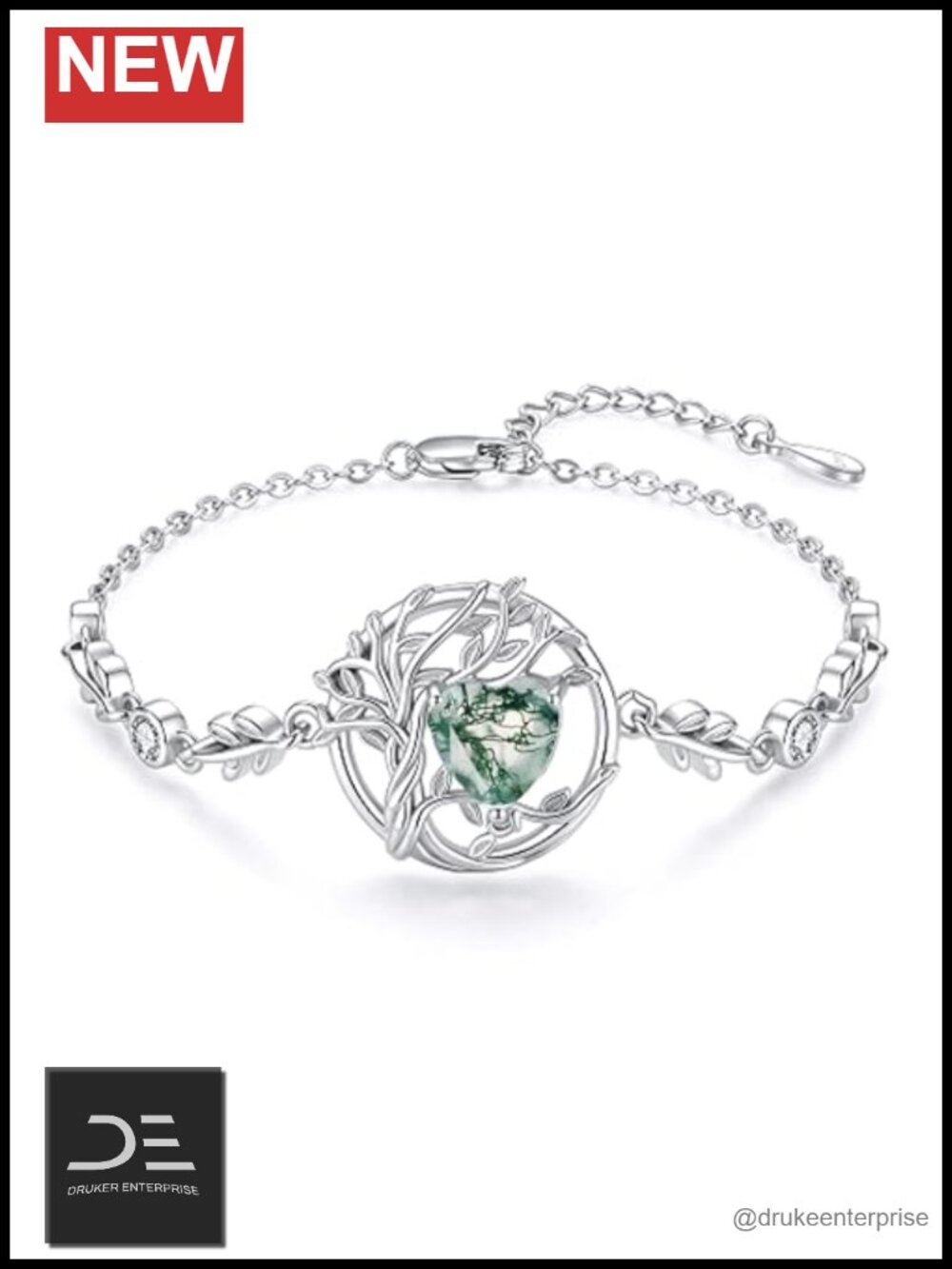 Tree of Life Bracelet 925 Sterling Silver Moonstone Opal Agate